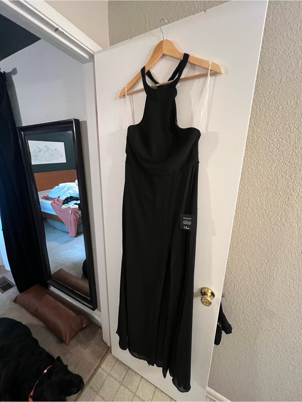 Lulu's Black Halter Maxi Dress